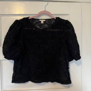 Black rosette RW&CO blouse size L
